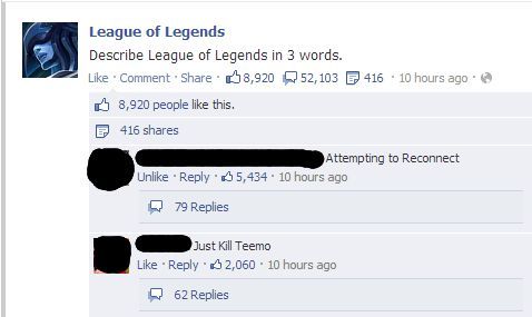 League of Legends in 3 Words - meme