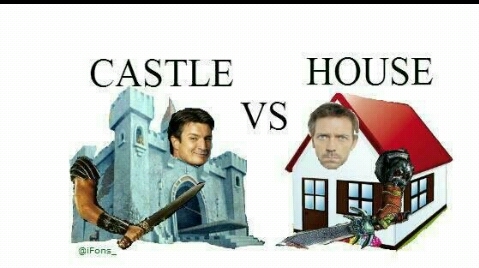 Castle vs house - meme
