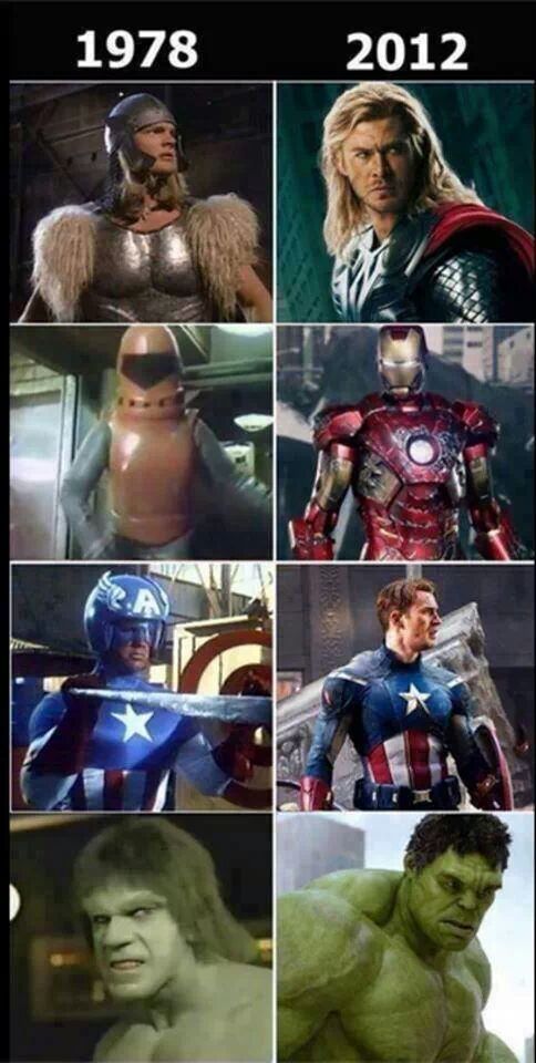 Superheroes then and now :D - meme