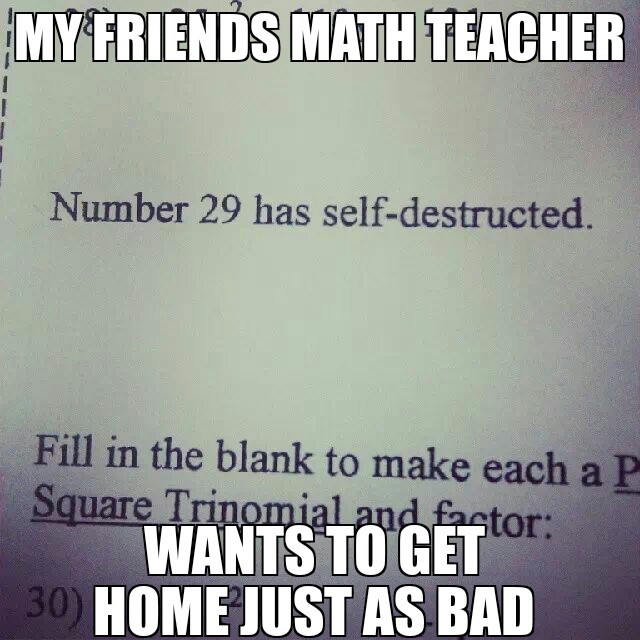 math teach is cool - meme