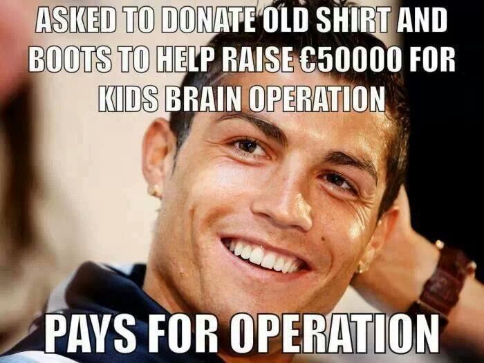 Good guy Ronaldo,haters gonna hate - meme