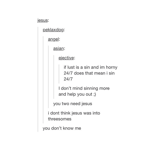 Jesus loves threesomes - meme