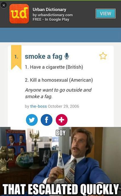 Smoke a fag - meme