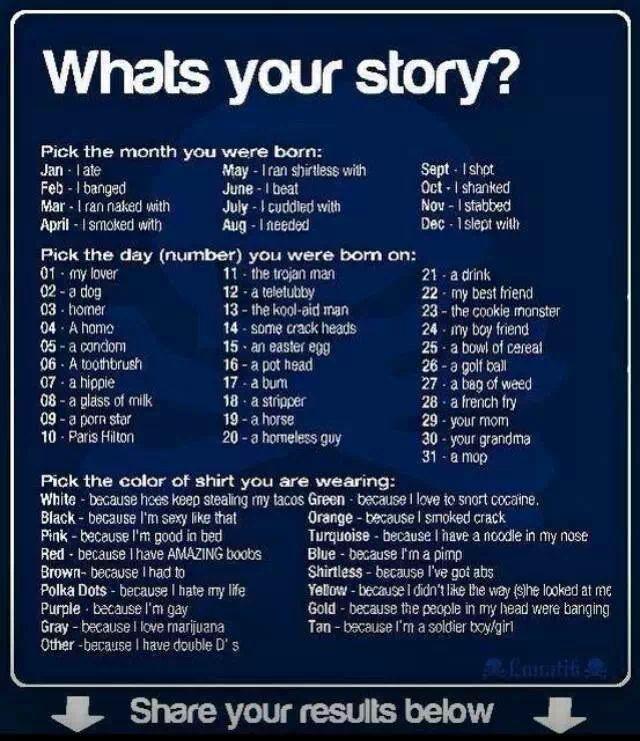 What's your story? - meme