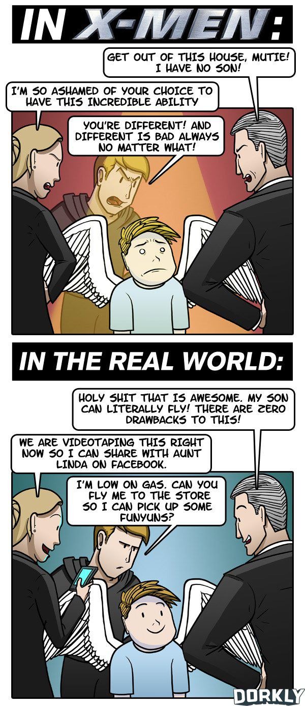X-men in Real world - meme