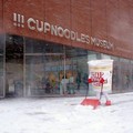 just a cup of noodles shoveling some snow