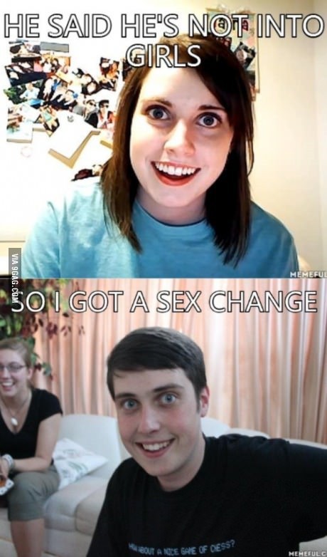 overly attached tranny - meme