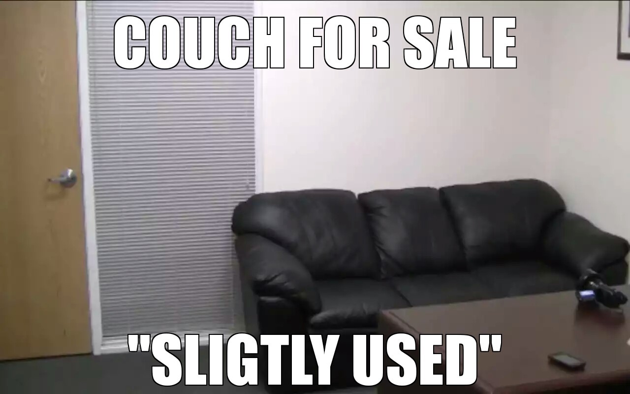 couch for sale - meme.