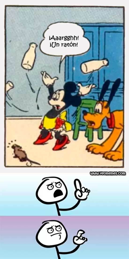 Lógica de Mickey Mouse - meme